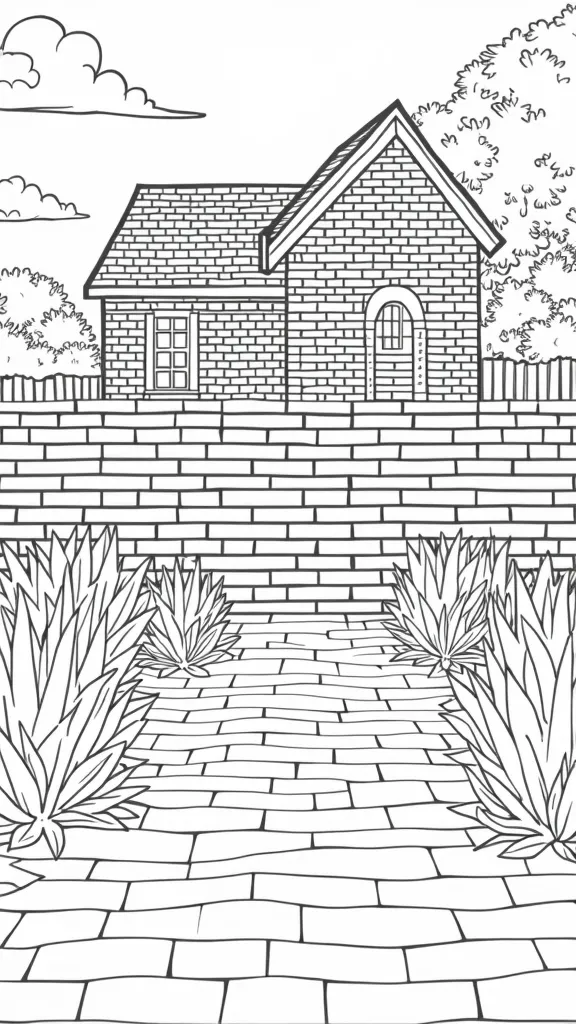 brick coloring page